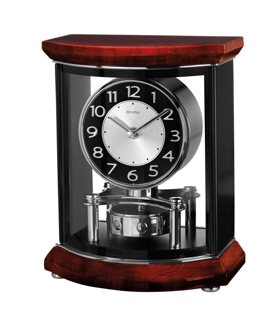 Table clock with piano finish