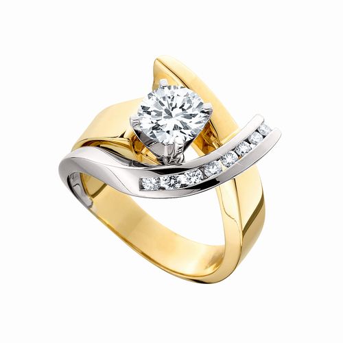 Yellow & White gold diamond ring