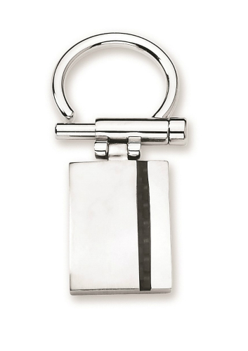 Stainless key ring with carbon fiber